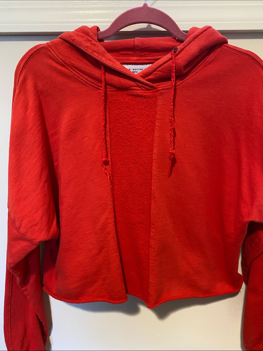 Red Cropped Hoodie